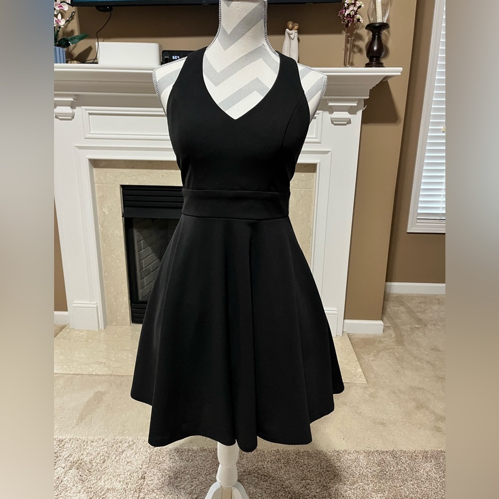 Black halter dress